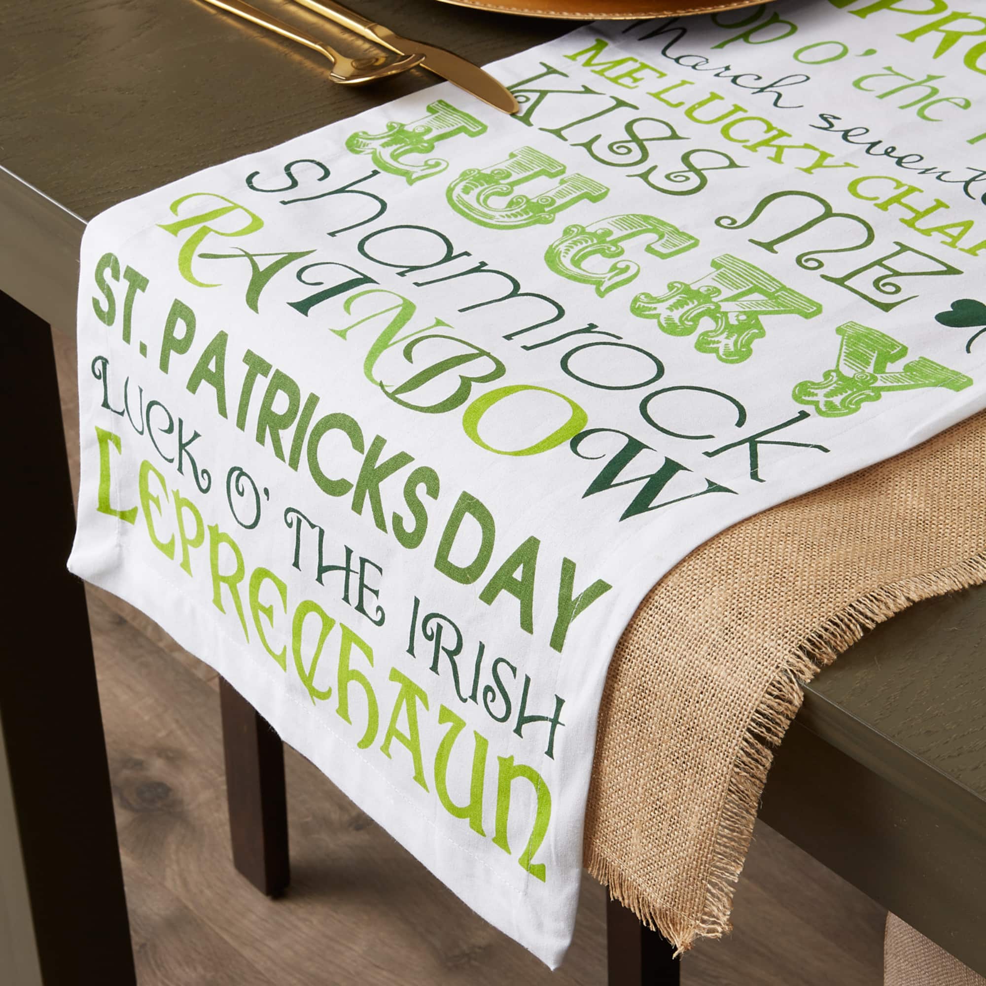 DII® 108" St Patrick's Day Print Table Runner